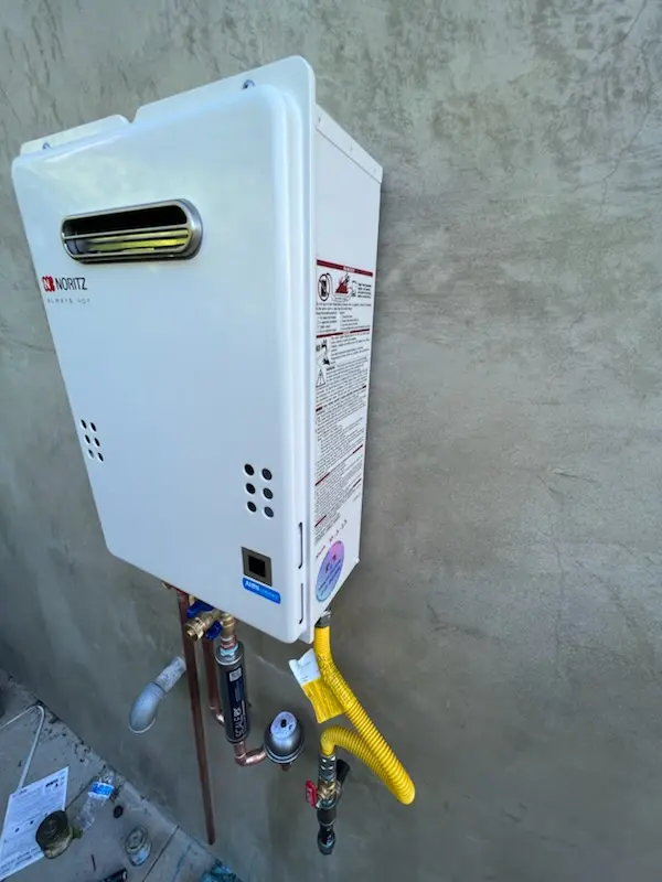 Tankless water heater installation for Walbrook homes